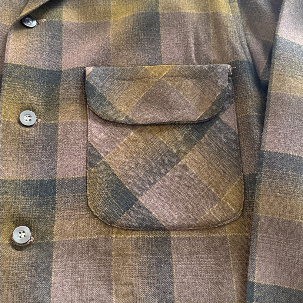 Pendleton Long Sleeve Shirt Wool Button Down M - image 5